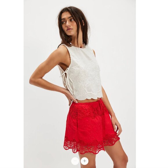 NEW Free People Ashtin Set Flame Red Medium - Picture 3 of 4